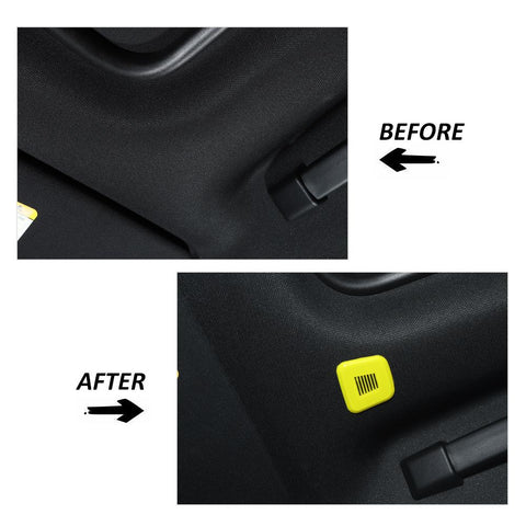 2PCS Top Microphone Cover Trim Bezels For Dodge Charger 2011+ Challenger 2015+ Yellow Accessories | CheroCar