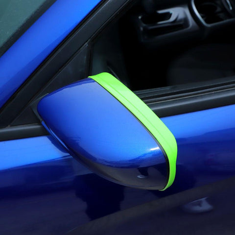 Rearview Mirror Rain Eyebrow Frame Trim For Dodge Charger 2011+ light Green Accessories | CheroCar