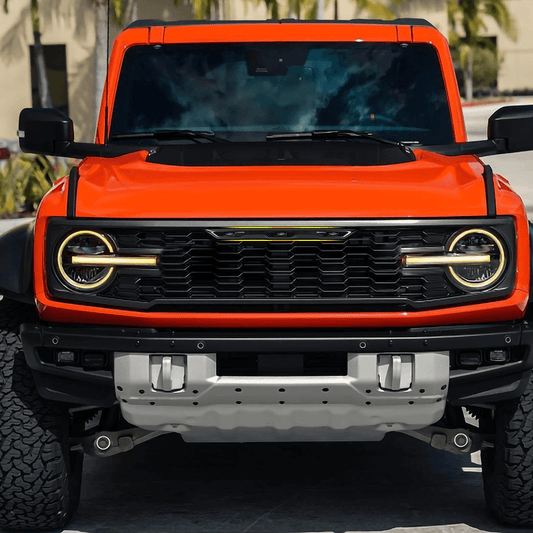 Front Bumper Center Grille Light Cover Trim Decor For Ford Bronco Raptor 2021+ Accessories | CheroCar