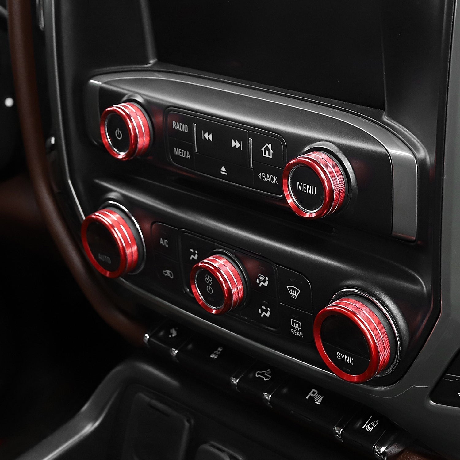Center Console Control Switch Knob Cover Trim Bezels For 2014-2018 ...