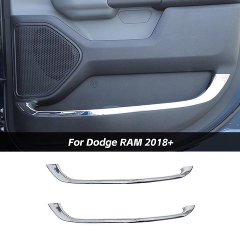 Interior Rear Door Storage Box Trim Decor Strips For Dodge RAM 1500 2018+ Accessories | CheroCar