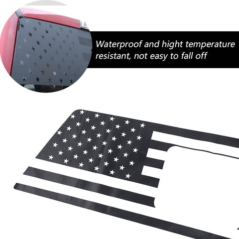 Rear Window Trim Cover Sticker Decal US Flag for Ford F150 2015+｜CheroCar