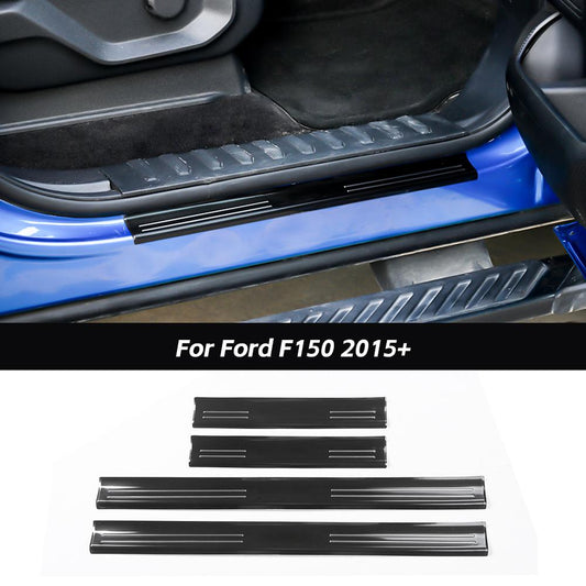 Outer Door Sill Cover Guard Scuff Plate Trim For Ford F150 2015+ Accessories | CheroCar