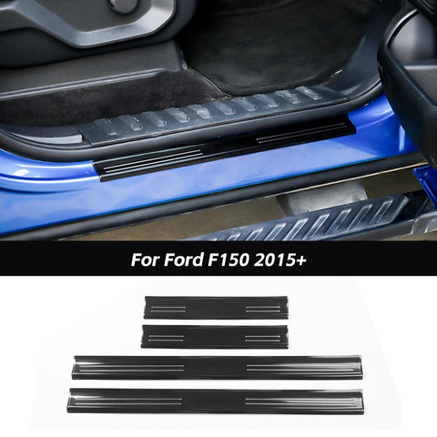 Outer Door Sill Cover Guard Scuff Plate Trim For Ford F150 2015+ Accessories | CheroCar