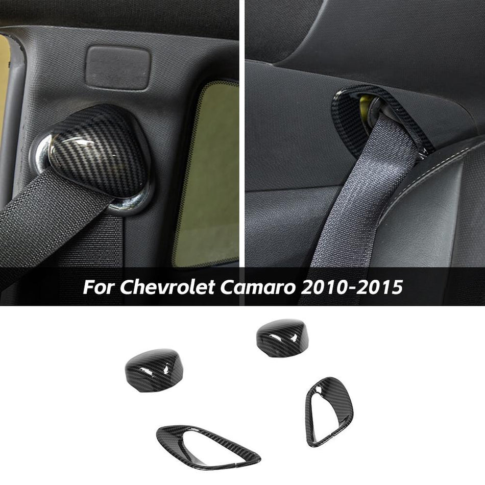 For 2010-2015 Chevrolet Camaro 4PCS Seat Belt Buckle Decor Cover Trim