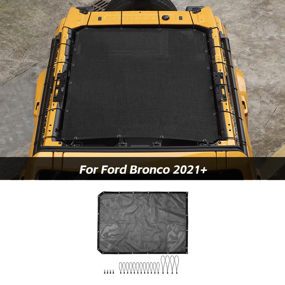 For 2021+ Ford Bronco Top Sunshade Mesh Anti-UV Blocker Protection