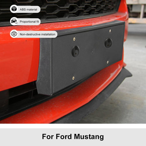 Front License Plate Mount Bracket Holder Cover For Ford Mustang 2015+ Accessories | CheroCar