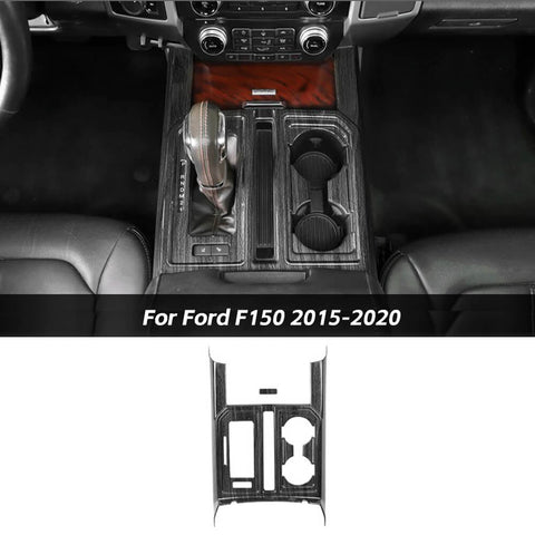 Contral Gear Shift Panel & Cup Holder Cover Trim For Ford F150 2015-2020｜CheroCar