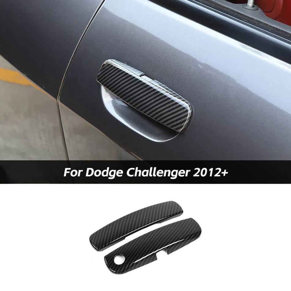 For 2012+ Dodge Challenger Exterior Door Handles Trim Cover Frame Accessories