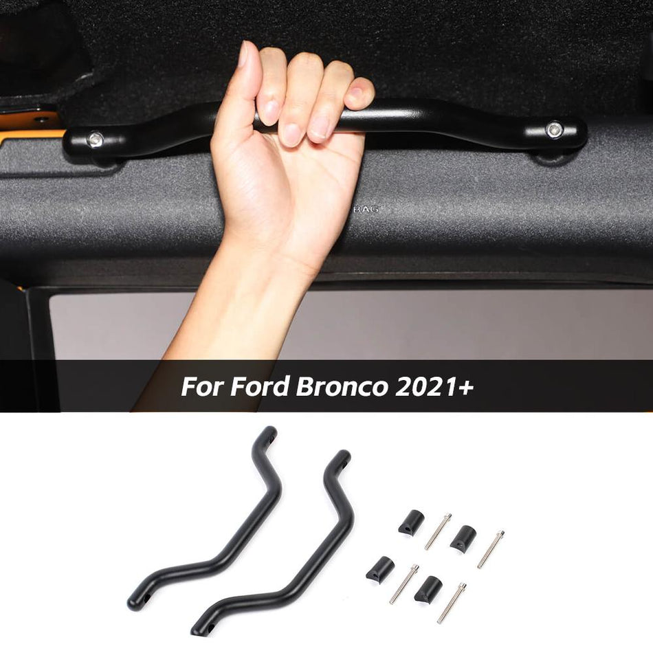 For 2021+ Ford Bronco Metal Car Front Door Top Roof Roll Bar Grab Handles