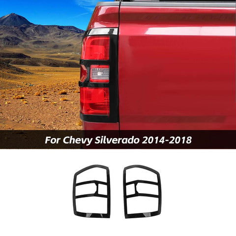 2PCS Tail Light Bezel Cover Trim For 2014-2018 Chevy Silverado 1500 Accessories | CheroCar