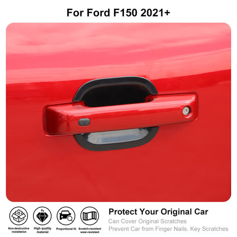 Exterior Door Handle Bowl Cover Trim Bezel For Ford F150 2021+ Accessories｜CheroCar