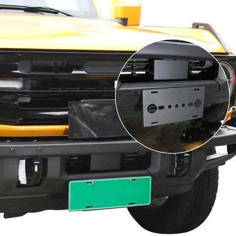 Aluminum Alloy Front License Plate Frame For 2021+ Ford Bronco Accessories | CheroCar