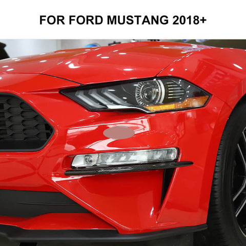 Front Bumper Winglets Fog Light Trim Strip Cover for Ford Mustang 2018+｜CheroCar