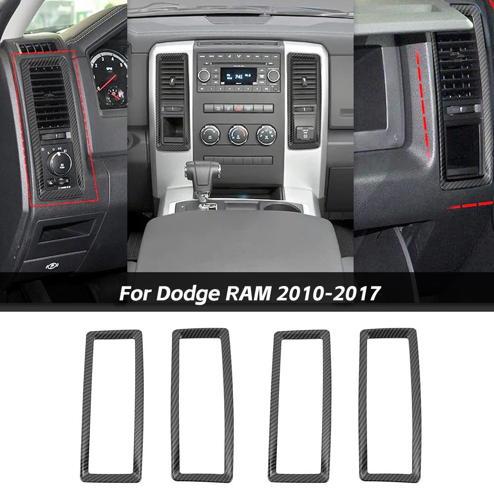 thumbnail image 2 of 2x Chrome Center Console Air Vent Outlet Trim Cover For Dodge RAM 2010-2017 2 of 5