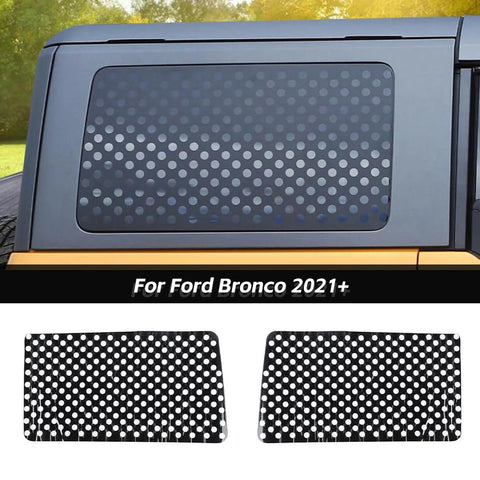 Car Rear Side Window Decor Stickers Cover Trim Decal For Ford Bronco 2021+ Accessories Black | CheroCar