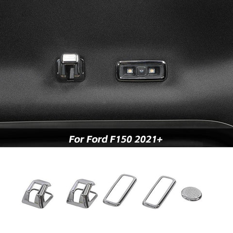 5x Roof Hook & Reading Light Cover Trim Decoration Kit For Ford F150 2021+ Accessories | CheroCar