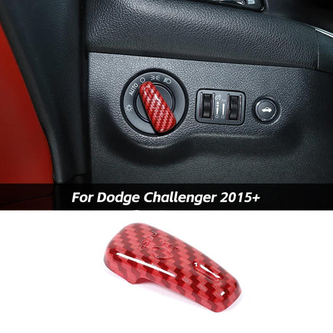 Headlight Switch Knob Trim Cover for Dodge Challenger 2015+ & Charger 2010+ & Durango 2011+ & 300CC 2011+｜CheroCar