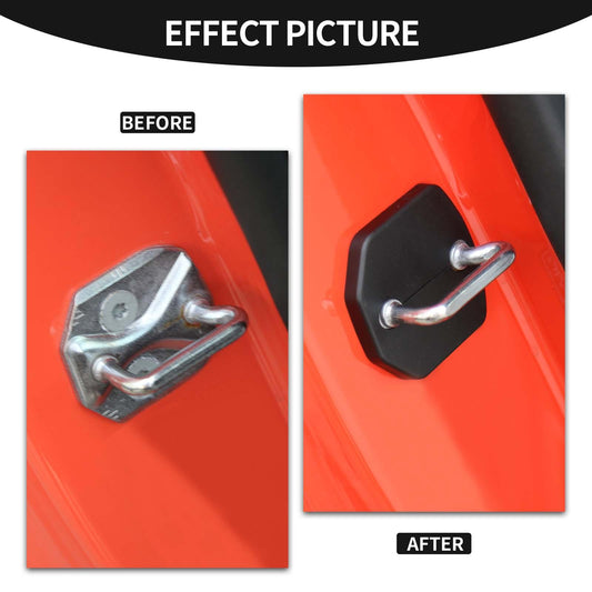 2 x Door Lock Latch Buckle Cover Decor Protector For Ford Mustang 2015+ Accessories | CheroCar