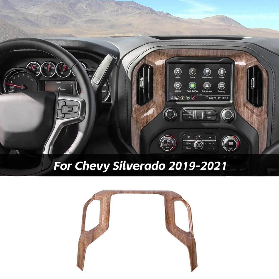 For 2019-2021 Chevy Silverado/2019-2022 GMC-SIERRA Central Control Navigation Panel Trim Frame