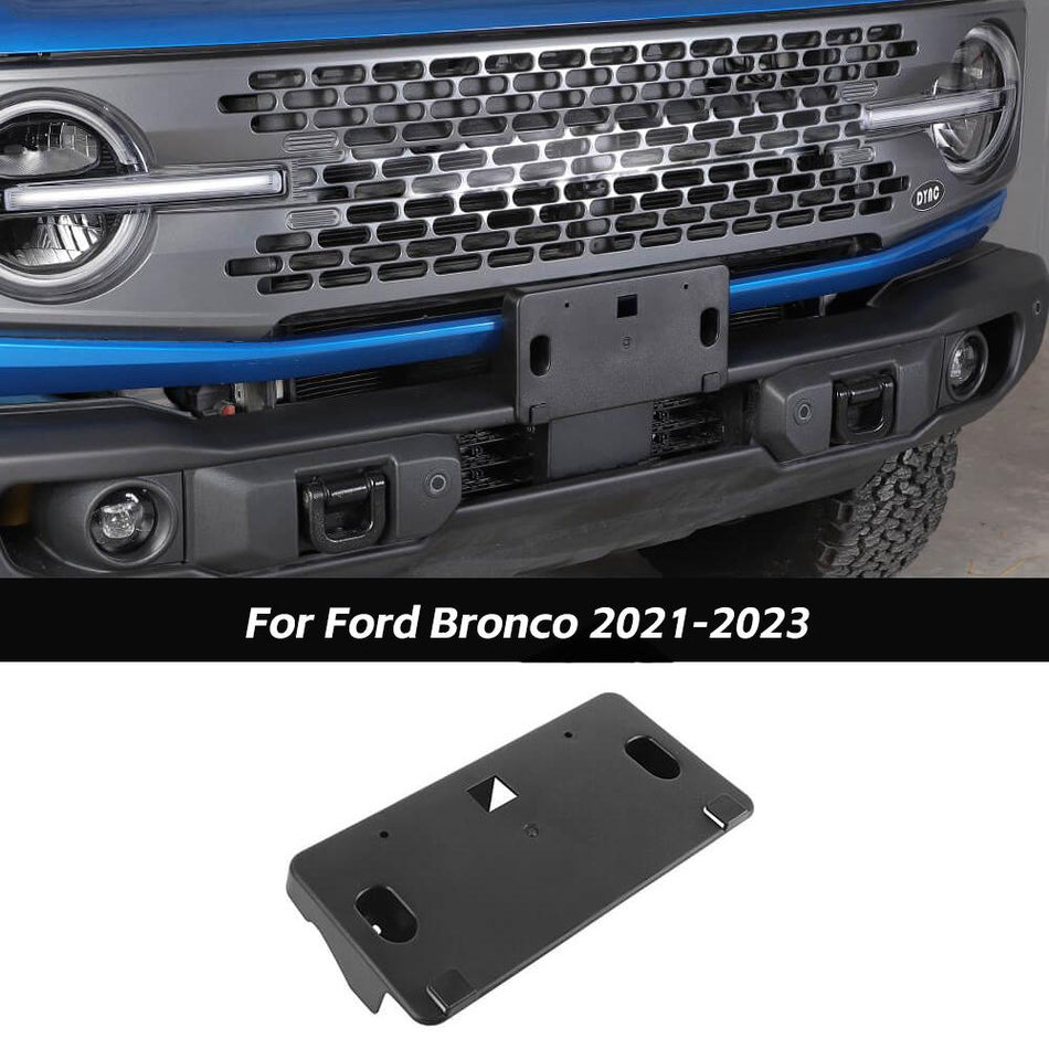 For 2021-2023 Ford Bronco Front License Plate Holder Bracket