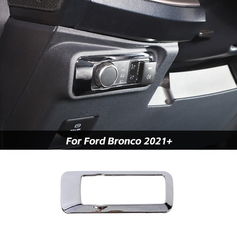 Front Control Headlight Switch Panel Cover Trim For Ford Bronco/Bronco Sport 2021+/Mustang 2024+ Accessories | CheroCar