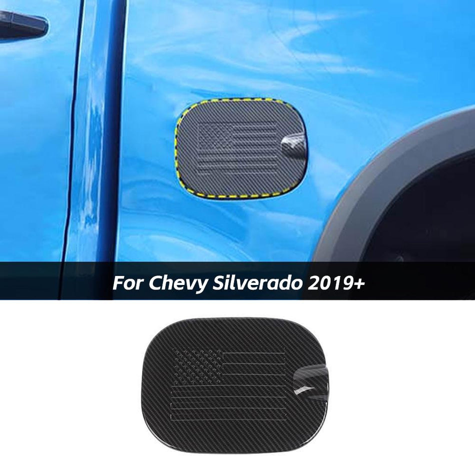 For 2019+ Chevrolet Silverado /GMC-SIERRA US Flag Gas Cap Door Fuel Tank Cover Trim