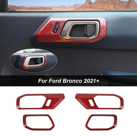 Interior Door Handles Bowl Cover Trim Bezels for Ford Bronco 2021+ Accessories｜CheroCar