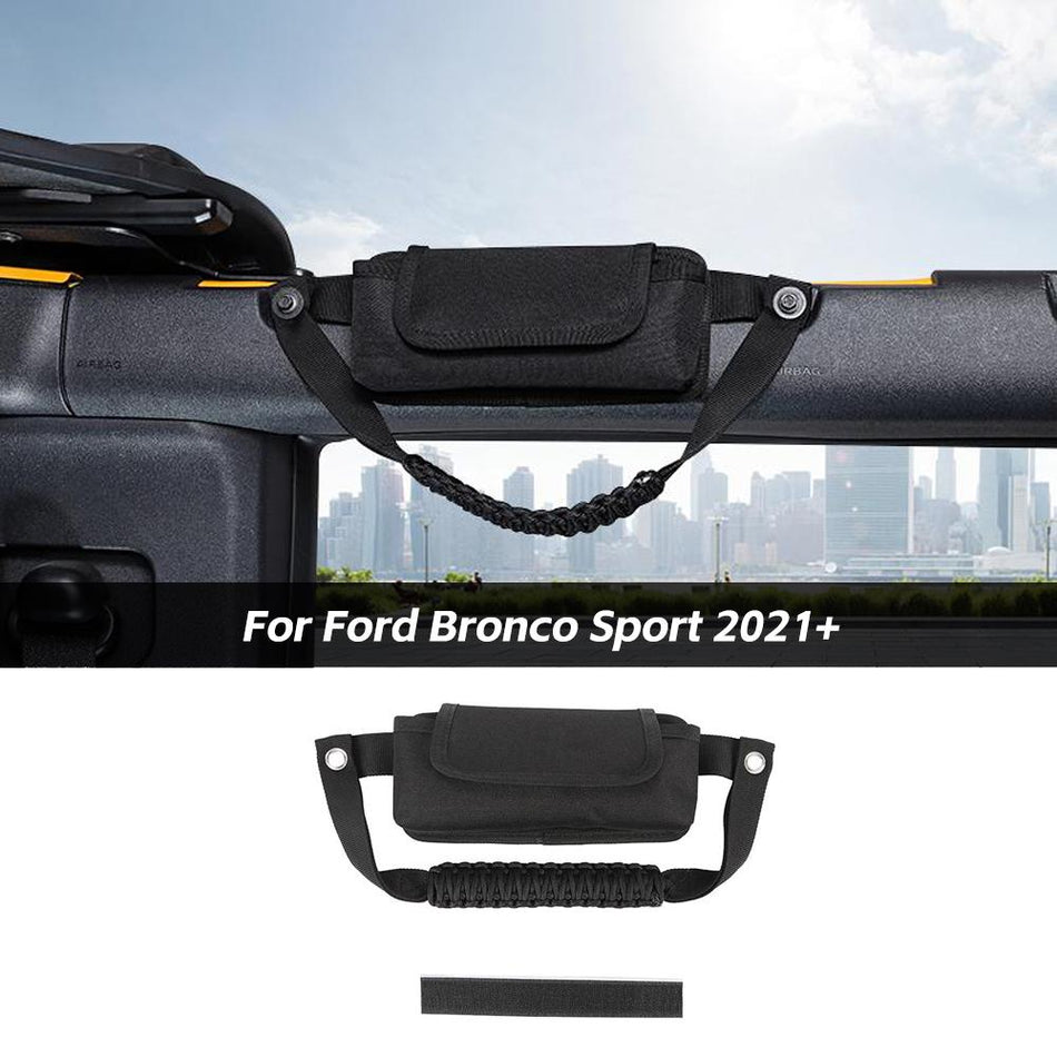 Rear Top Grab Handles Kit – Black Aluminum Alloy – Fits Ford Bronco 2021+ – Jecar