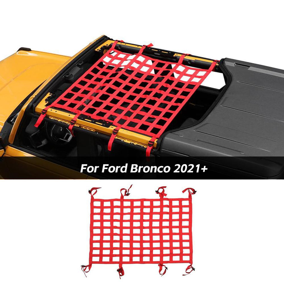 For 2021+ Ford Bronco 2/4Door Mesh Cargo Net Roof Top Netting Hammock