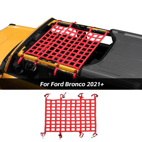 Mesh Cargo Net Roof Top Netting Hammock For Ford Bronco 2021+ 2/4Door Accessories | CheroCar