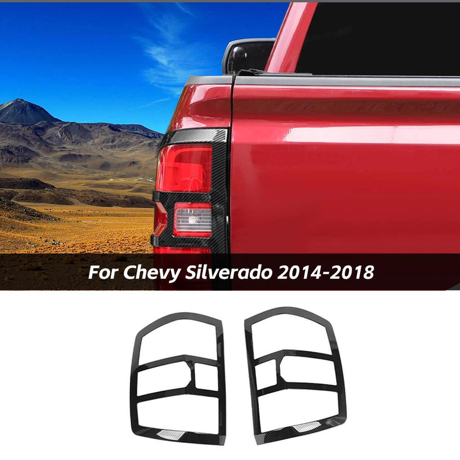 For 2014-2018 Chevy Silverado 1500 2PCS Tail Light Bezel Cover Trim