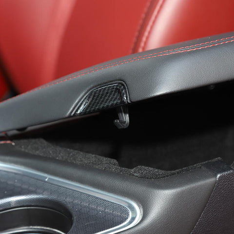 Armrest Box Switch Cover Trim For Dodge Challenger 2015+ Carbon Fibe Accessories | CheroCar