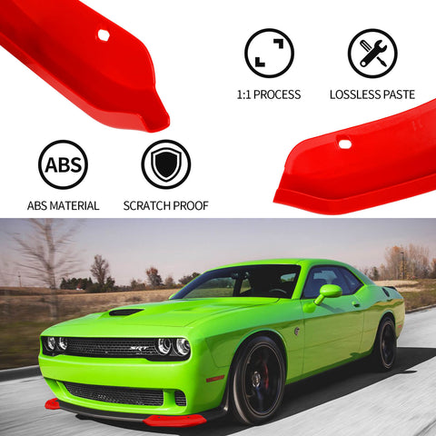 Front Splitter Bumper Lip Protector Cover Trim for Dodge Challenger SRT Hellcat 2015+｜CheroCar