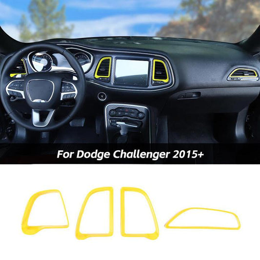 Center Console Air Condition Vent Ring Trim For Dodge Challenger 2015+ Accessories | CheroCar