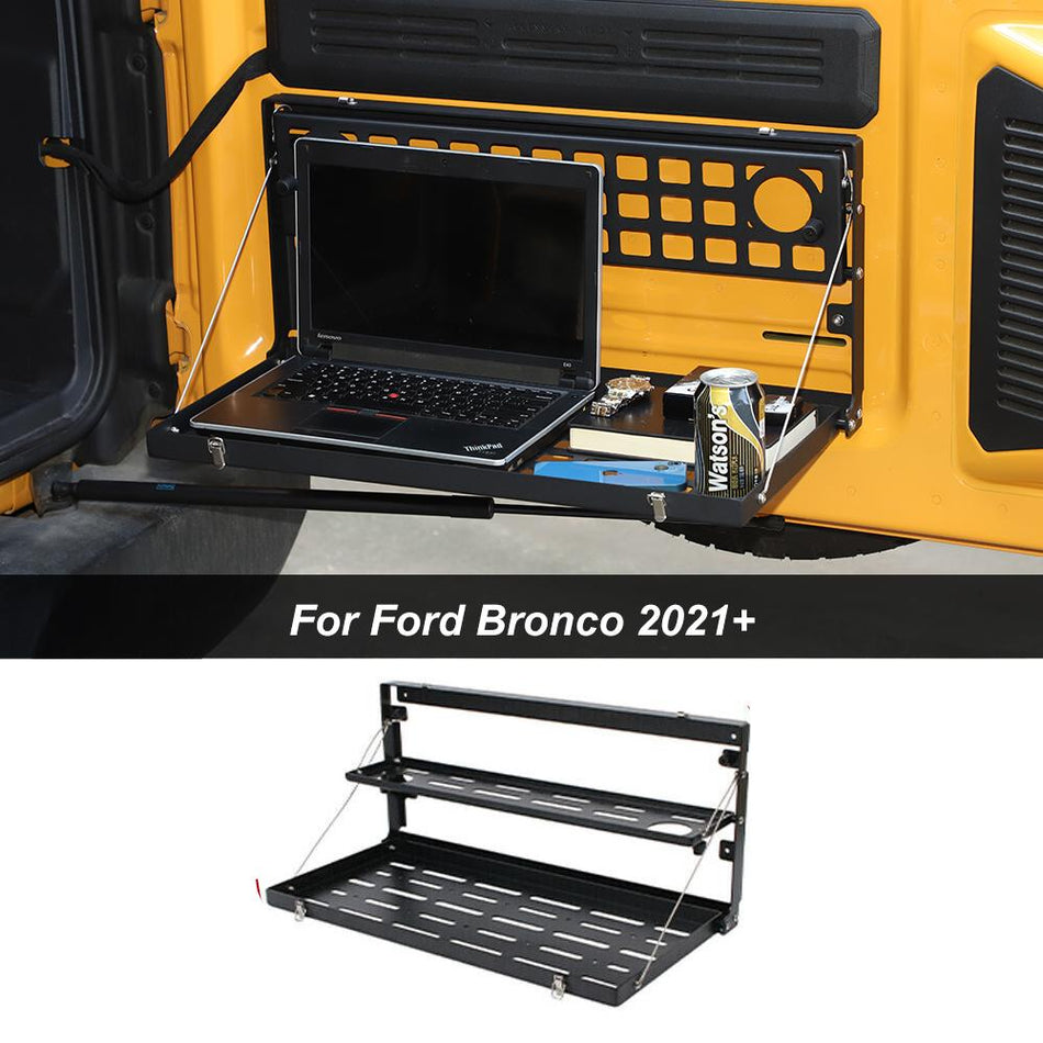 For 2021+ Ford Bronco Double Layer Rear Door Tailgate Table Shelf Storage Rack