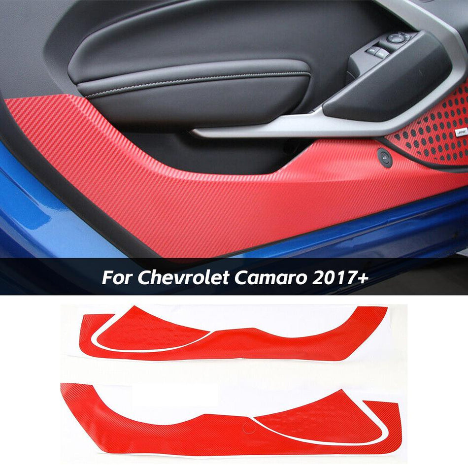 For 2017+ Chevrolet Camaro Car Door Anti Kick Trim Decor Sticker