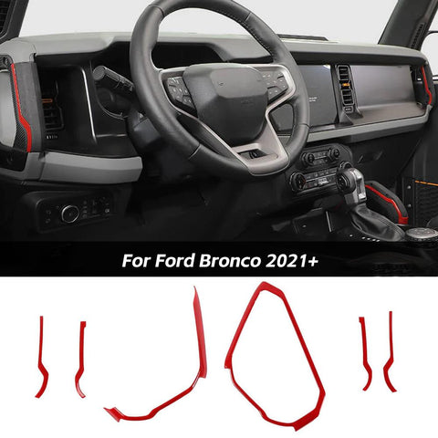 Center Console Handle Decor Strips Cover Trim Guard For 2021+ Ford Bronco｜CheroCar