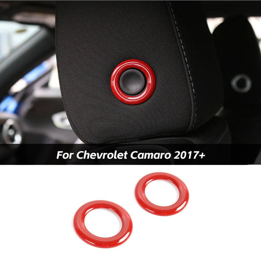 Headrest Adjustment Switch Button Ring Trim Fit For Chevy Camaro 2017+ Accessories | CheroCar