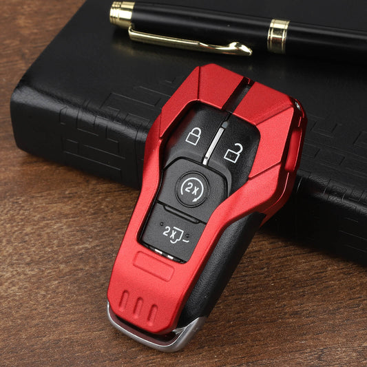 Aluminum Alloy Key Fob Cover Skin Case Protector For Ford F150 2015-2017 Accessories | CheroCar