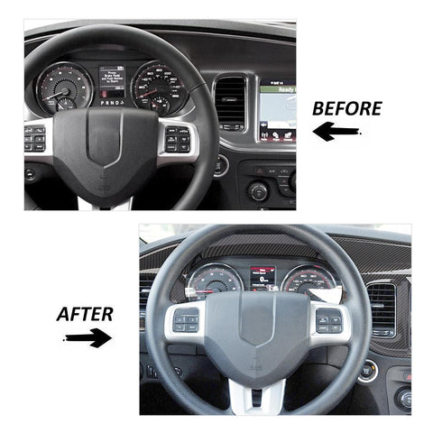 Instrument Dashboard Panel Cover Bezel For Dodge Charger 2011-2014 Carbon Fiber｜CheroCar