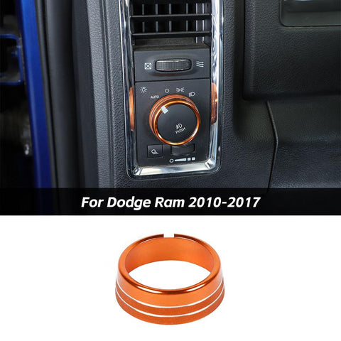 Headlight Switch Knob Trim Decor Ring For Dodge RAM  2010-2017 Accessories | CheroCar