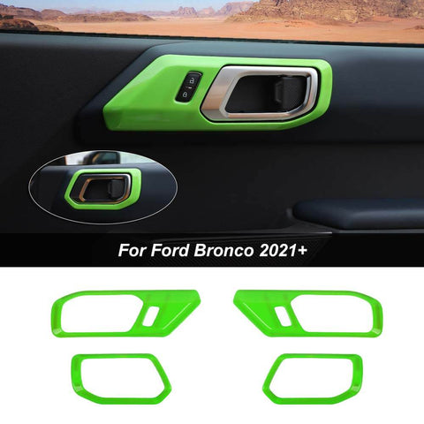 Interior Door Handles Bowl Cover Trim Bezels for Ford Bronco 2021+ Accessories｜CheroCar