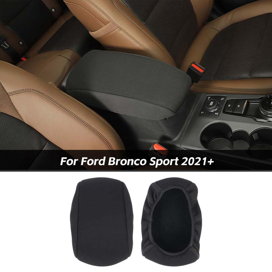 For 2021+ Ford Bronco Sport Black Armrest Box Cloth Cover Pad