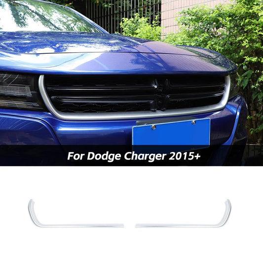 Front Center Grille Grill Cover Trim Strips For Dodge Charger 2015+ Accessories | CheroCar