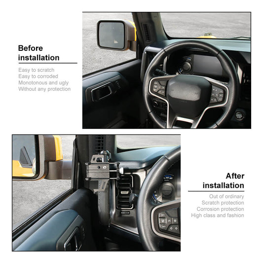 For 2021+ Ford Bronco  Multifunction A Pillar Handle Cell Phone Holder Mount