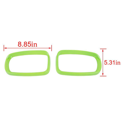 Rearview Mirror Rain Eyebrow Frame Trim For Dodge Charger 2011+ light Green Accessories | CheroCar