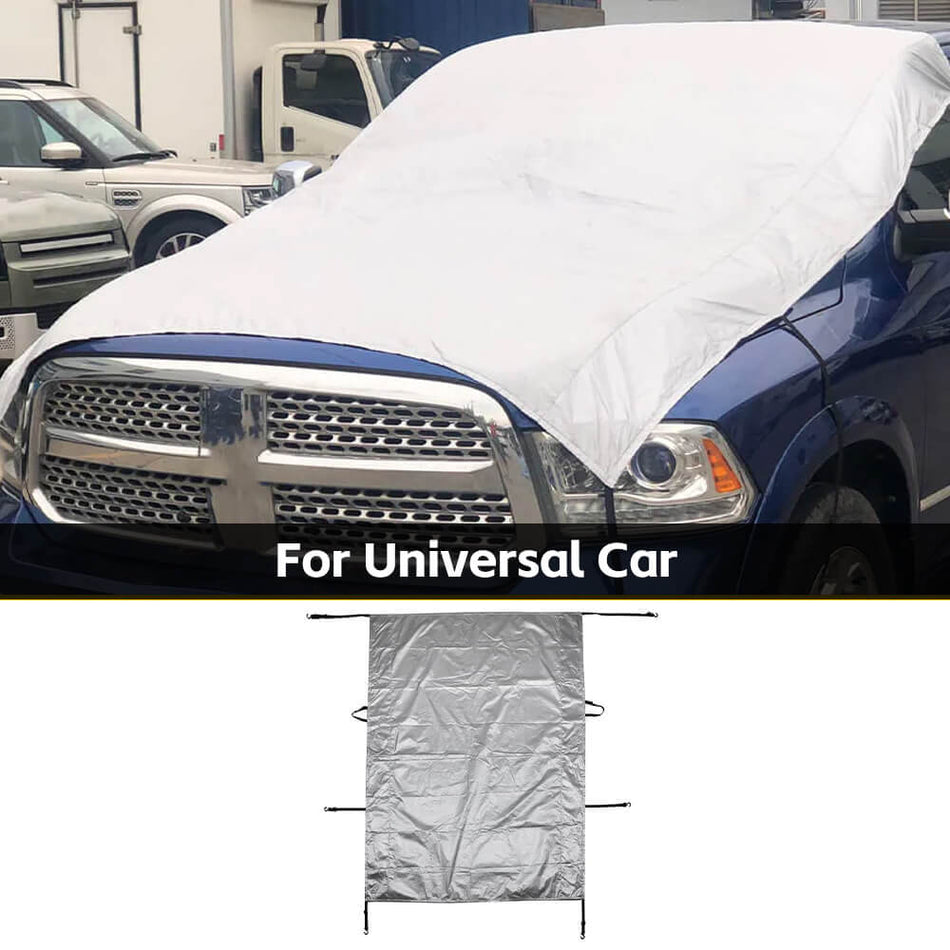 For Universal Front Windshield Snow Shield Cover Waterproof Shade Silver