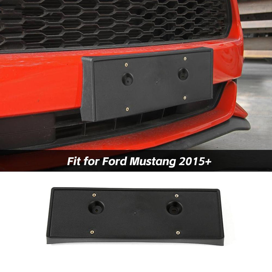 For 2015+ Ford Mustang Front License Plate Mount Bracket Holder Cover