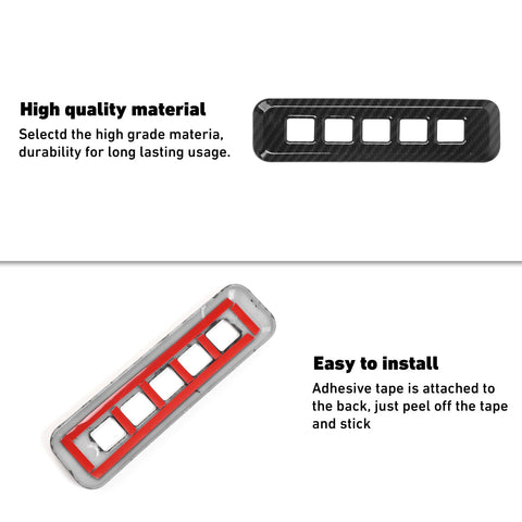 Door Password Lock Switch Button Frame Cover Trim For Ford F150 2015+ Carbon Fiber｜CheroCar